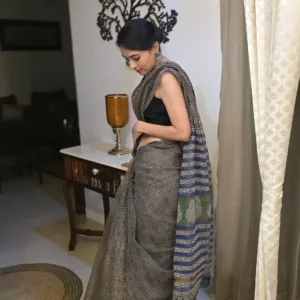 Kota Doriya Saree (Black) - Premium Silk-Cotton Blend