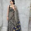 Black and Blue Kota doriya Saree