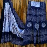 Shibori Mulmul Cotton Saree